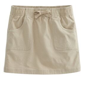 NWT New VINEYARD VINES Khaki Sand Elastic Waist Skirt Whale Logo Girls 8